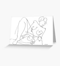 Nude Woman Drawing 5 Greeting Card