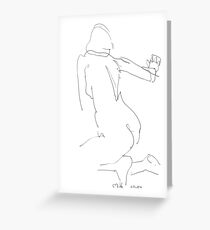 Nude Woman Drawing 6 Greeting Card