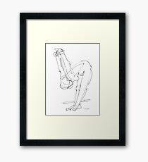 Nude Woman Drawing 9 Framed Print