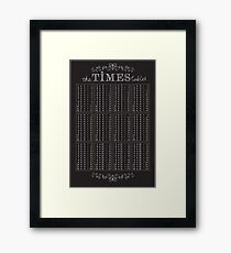 The Times Tables Framed Print