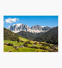 Lámina fotográfica Funes Valley,Dolomites,Italy