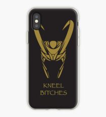 Loki says kneel bitches iPhone Case