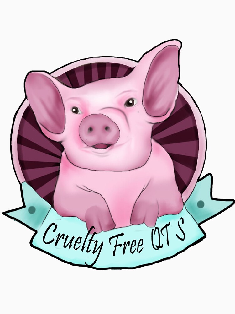 "CrueltyFreeQTs Piggy Art by Lilibeth" Tshirt by crueltyfreeqts