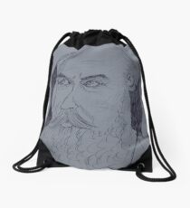 Johannes Brahms drawing Drawstring Bag