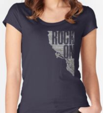 Rock On - Climbing Women's Fitted Scoop T-Shirt