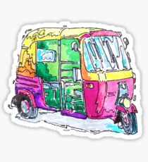 Tuk Tuk Purple Auto Rickshaw Sticker