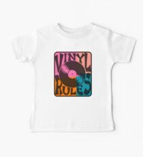 Vinyl Records Rule Pop Art Baby Tee