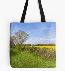 Yellow Green and Blue Tote Bag