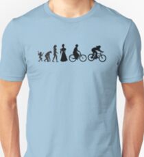 Camiseta ajustada Bicicleta Evolución de las mujeres de ciclismo