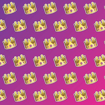 Artwork thumbnail, Crown Emoji Pattern Pink and Purple by llier4