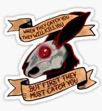 Schwarzes Kaninchen von Inle (einfarbiger Hintergrund) Sticker