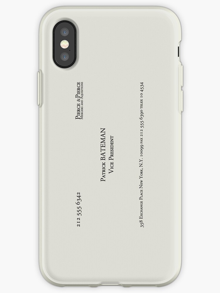 "Patrick Bateman Business Card" IPhone Cases & Covers By