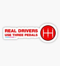 Real Drivers Use Three Pedals Sticker