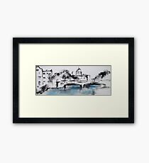 Galway city monochrome Framed Print