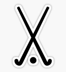 Field hockey clubs ball Sticker