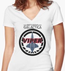 Viper Pilot Logo Women's Fitted V-Neck T-Shirt