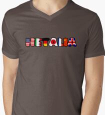 WORLD HETALIA FLAGS Men's V-Neck T-Shirt