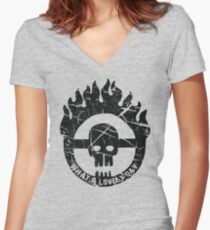 Max, Take The Wheel Women's Fitted V-Neck T-Shirt