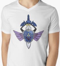 Master Sword - Hylian Shield Aegislash Men's V-Neck T-Shirt