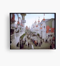 Coney Island, New York. "Luna Park Promenade", ca. 1905 Canvas Print