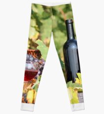red wine Leggings