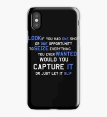 EMINEM MOTIVATIONNAL SHIRT WHITE&BLUE iPhone Case