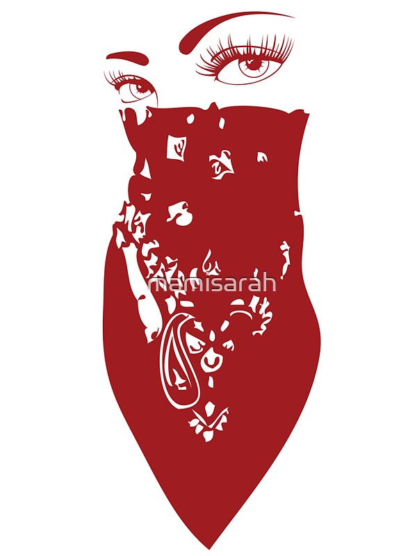 "Red Bandana Girl" Stickers by mamisarah Redbubble