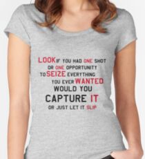 EMINEM MOTIVATIONNAL SHIRT BLACK&RED Women's Fitted Scoop T-Shirt