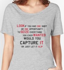 EMINEM MOTIVATIONNAL SHIRT BLACK&RED Women's Relaxed Fit T-Shirt