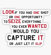 EMINEM MOTIVATIONNAL SHIRT BLACK&RED Sticker