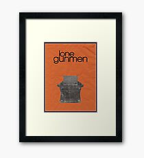 X-Files minimalist poster, Lone Gunmen Framed Print