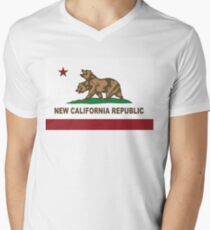 New California Republic Flag Original Men's V-Neck T-Shirt