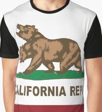 New California Republik Flagge Original Grafik T-Shirt