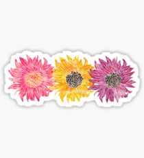 Triple Sunflower Sticker