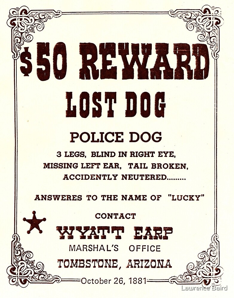 "Lost Dog Lucky" by Lawrence Baird Redbubble