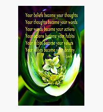 BELIEF & DESTINY Photographic Print
