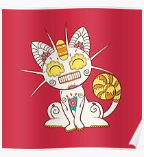 Meowth Pokemuerto | Pokemon & Day of The Dead Mashup Poster