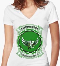 VFA-195 Dambusters Women's Fitted V-Neck T-Shirt