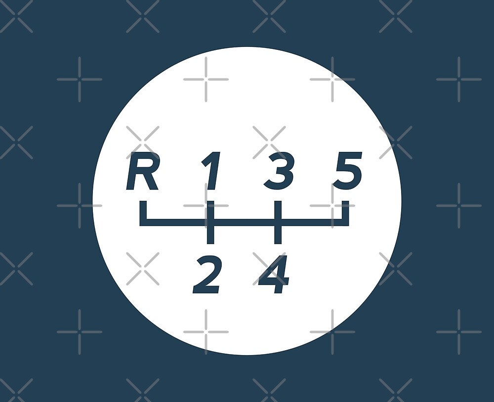 "5 Speed Manual Transmission Shift Pattern" by ApexFibers Redbubble