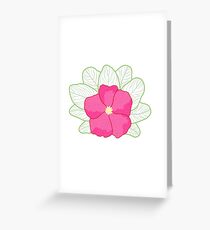 Pink Flower Greeting Card