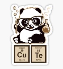 Chemistry panda discovered cute Sticker