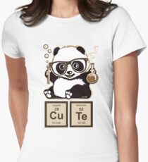 Chemistry panda discovered cute Women's Fitted T-Shirt