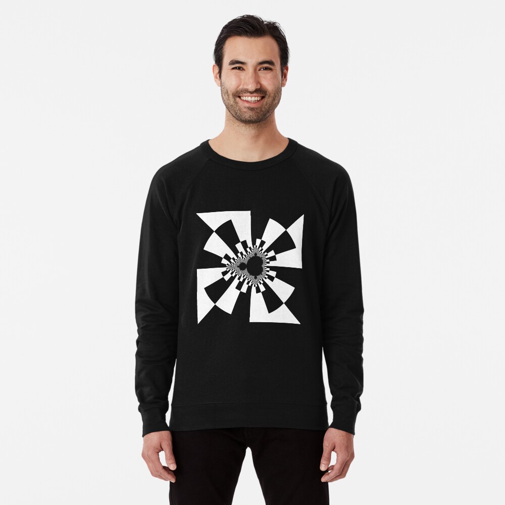 Mandelbrot XV - White Lightweight Sweatshirt