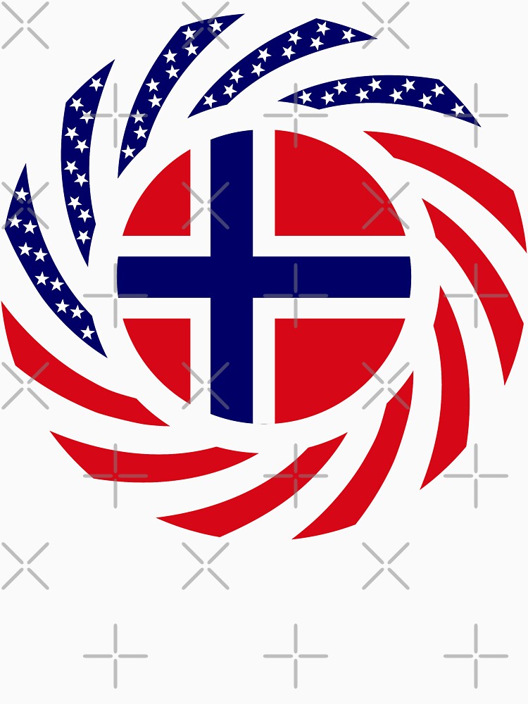 Norwegian American Multinational Patriot Flag Series 1.0 by carbonfibreme