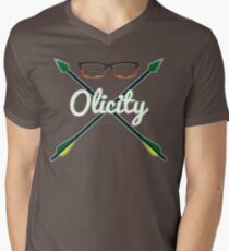 Camiseta para hombre de cuello en v Olicity Shipper (oscuro)