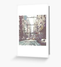 Anne Frank improve the world quote. Greeting Card