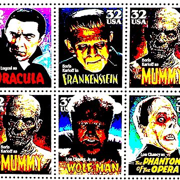 Artwork thumbnail, Universal Horror Stamps by attractivedecoy