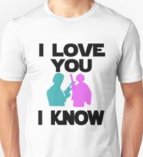 Star Wars Han Solo and Princess Leia 'I love You, I Know' design Unisex T-Shirt