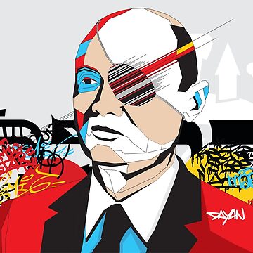Artwork thumbnail, Moshe Dayan portrait - Pop Art Israeli leader by SMIGONLINE