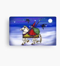 Yule Father, Odin riding Sleipnir Canvas Print